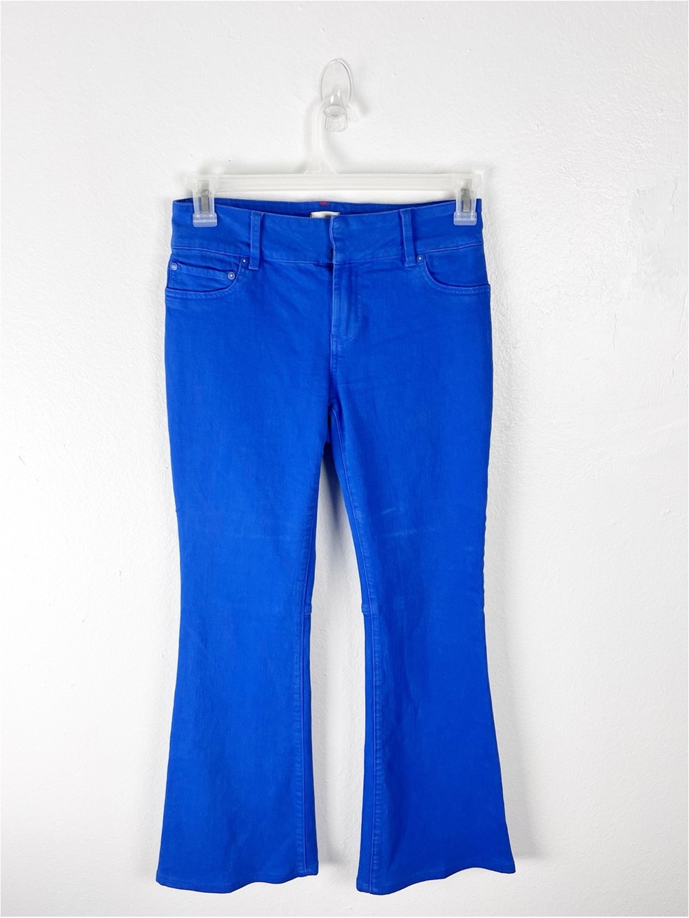 ALICE + OLIVIA Royalty Blue Low Rise Stacey Bell Jeans 29 Boho Festival Concert